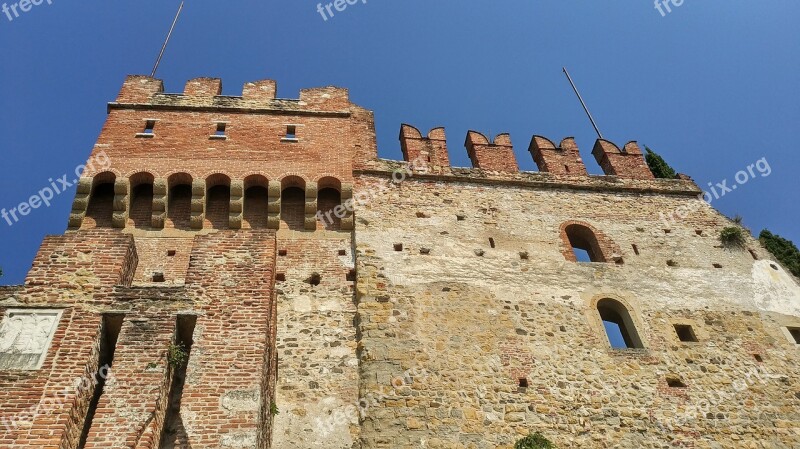 Upper Castle The City Wall Marostica Enclosed Walls Free Photos