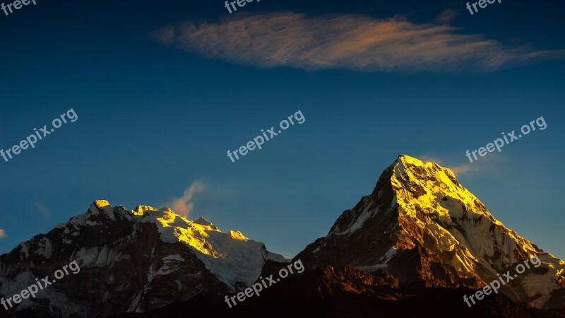 Annapurna Himalayas Mountain Nepal Hiking