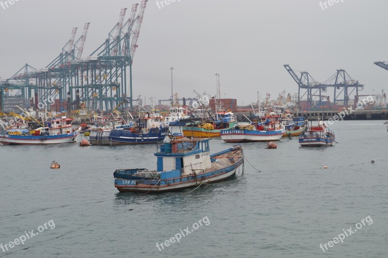 San Antonio Chile V Region Port Cloudy