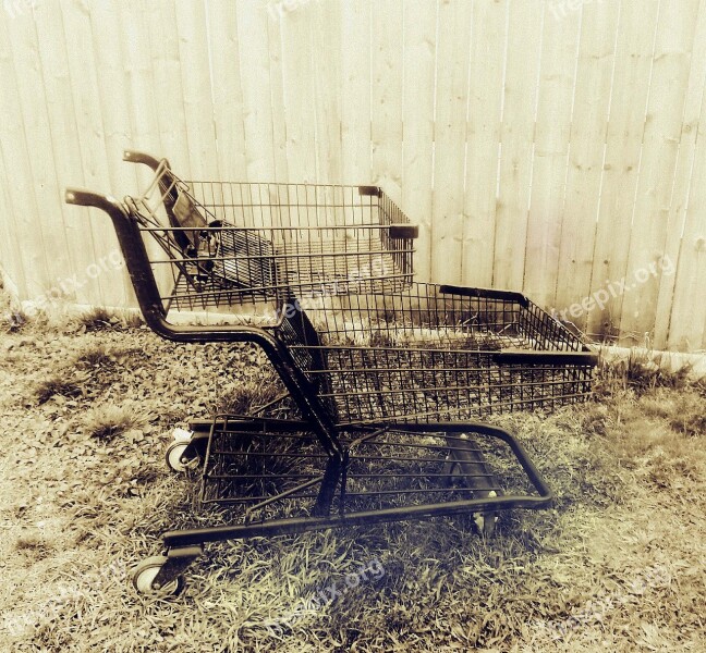 Shopping Cart Abandoned Grocery Cart Free Photos