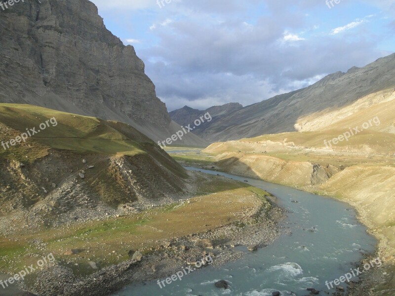 Kashmir Indus River Himalaya Free Photos