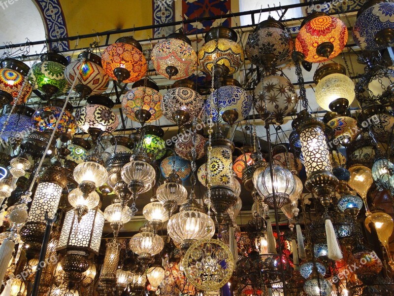 Lamps Bazaar Istanbul Free Photos