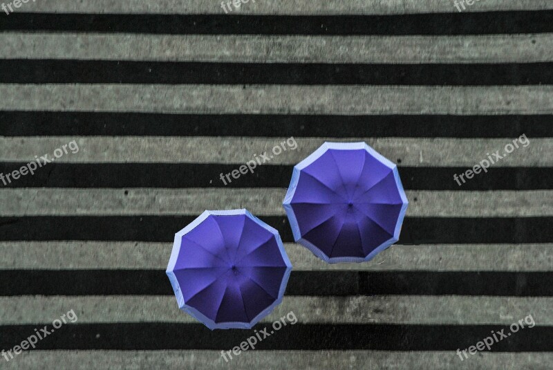 Rain Minimalism Blue Pedestrian Free Photos