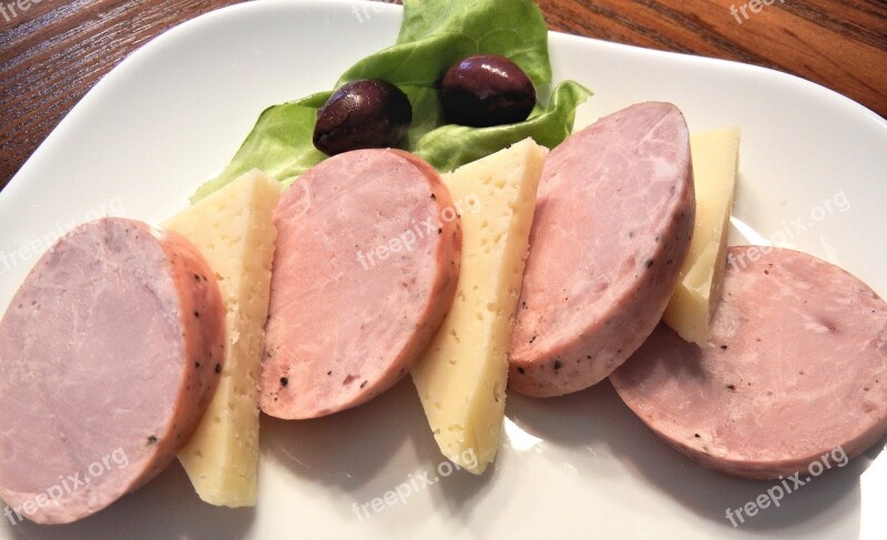 Kielbasa Sausage Jarlsberg Cheese Norway Food Free Photos