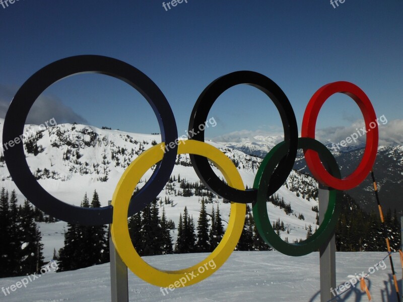 Olympic Whistler Rings Free Photos