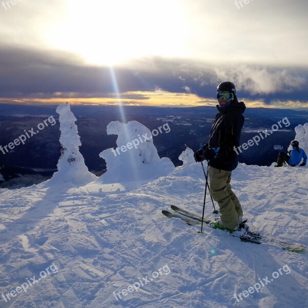 Skiing Sun Peaks Bc Free Photos