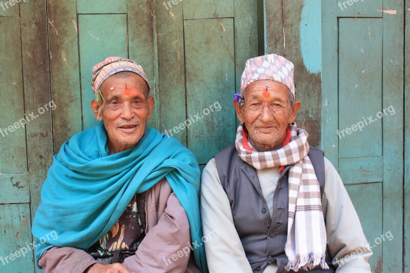 Nepal Himalayas Men Tradition Old