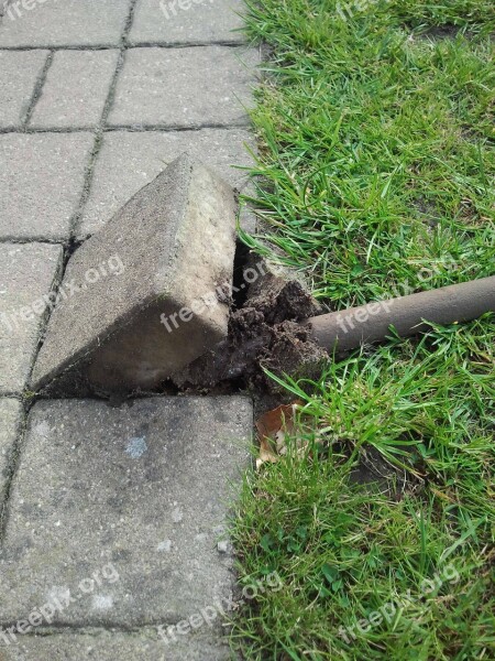 Stone Garden Work Sidewalk Footpath