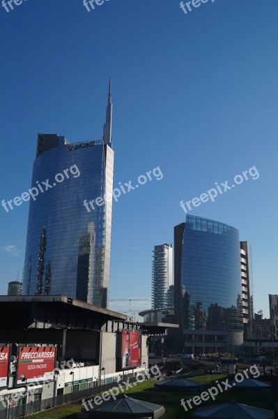 Milan Skyline Skyscrapers Metropolis Exhibition