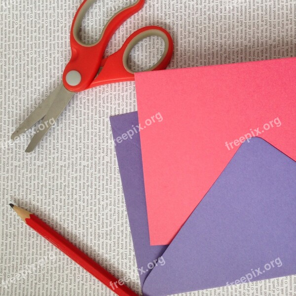 Craft Project Paper Card Scissors