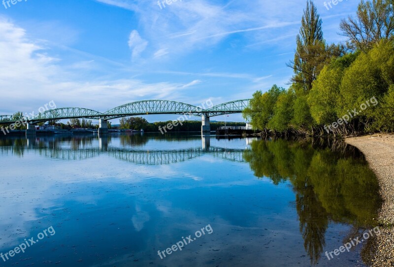 Danube River Maria Valeria Bridge Esztergom Reflection