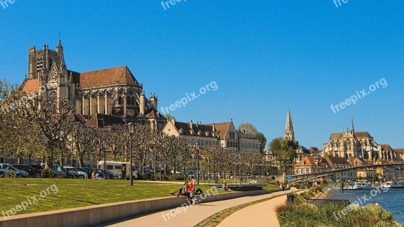 Burgundy Auxerre Panorama City Promenade