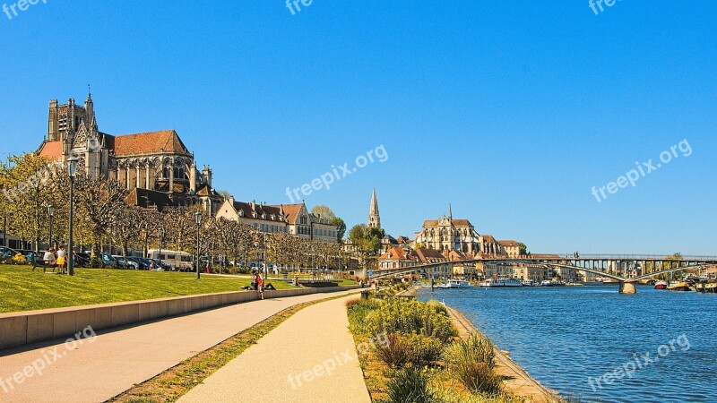 Burgundy Auxerre Panorama City Promenade