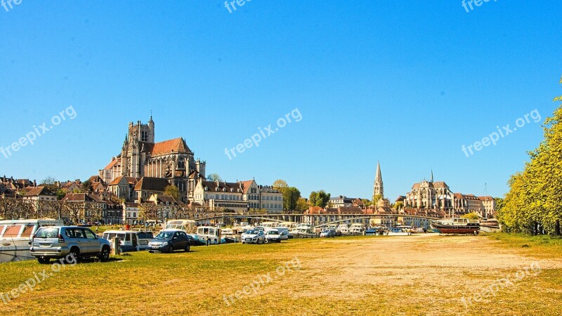 Burgundy Auxerre Panorama City Port