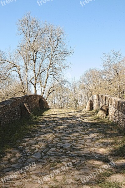 Old Bridge River Cure Bridges Stone-perthuis