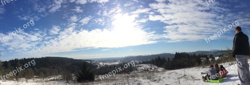 Snow Panoramic Sky Winter Panorama