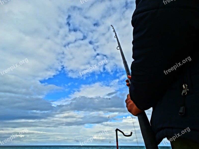 Fishing Cloudy Sky Free Photos