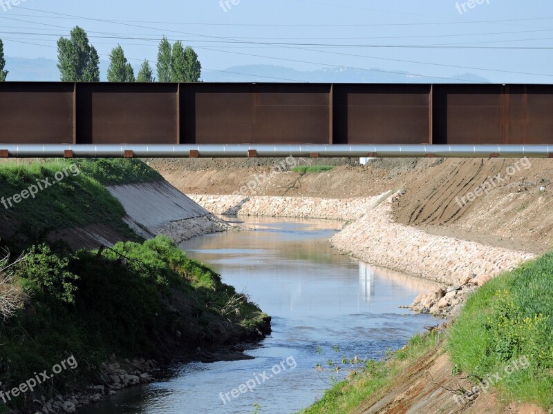 River Bridge Water Levee Iron