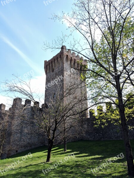 Torre Walls Green Tree Sky