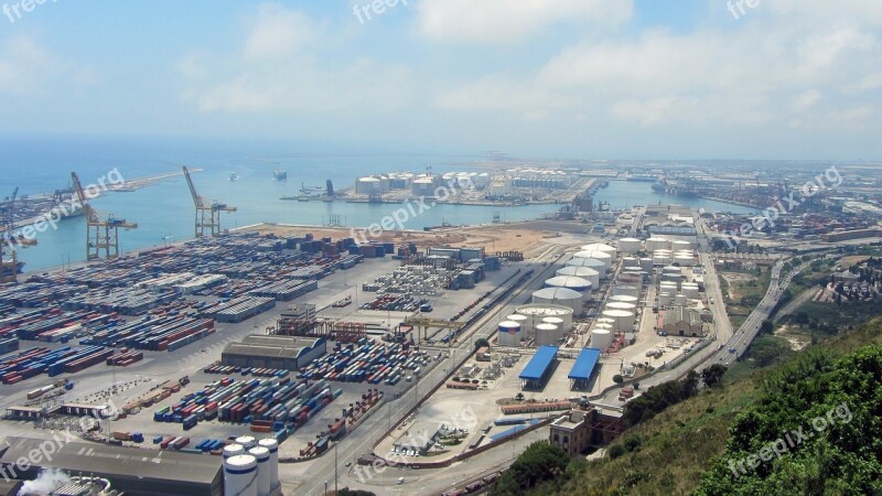 Port Barcelona Boats Goods Catalonia