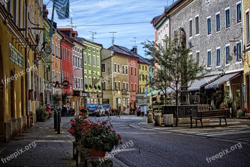 Teisendorf Town Square Alley Bavaria Bavarian Village