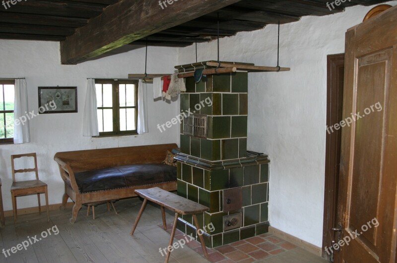 Oven Tiled Stove Farmhouse Old Farmhouse Museum