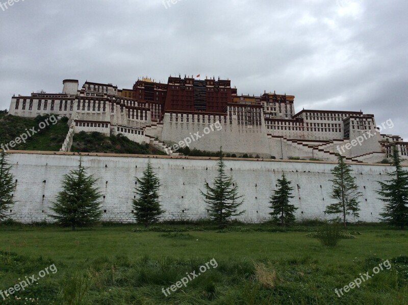 Tibet The Potala Palace Nature Palace Potala