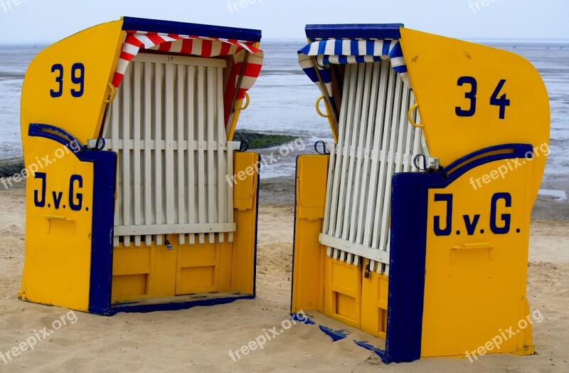 Beach Chair Beach Sea Coast North Sea