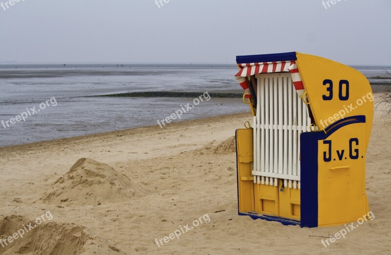 Beach Chair Beach Sea Coast North Sea