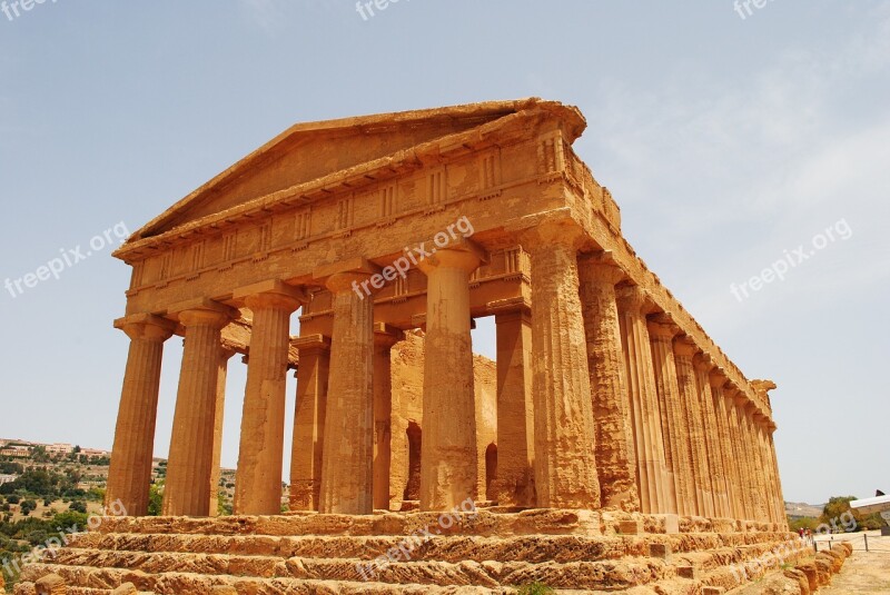 Italy Romans Sicilie Temple Concordia