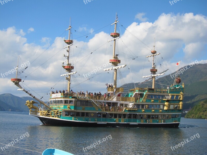 Ship Corsair Novatec Lake Ashi Pirates Free Photos