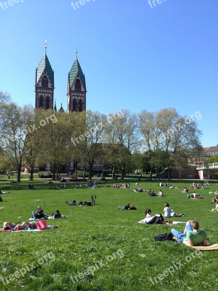 Students Sun Lazing Around Relax Do Nothing