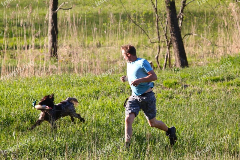 Meadow Human Dog Retrieve Plastic Duck