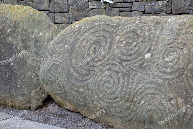 Stone Celtic Newgrange Ireland Free Photos