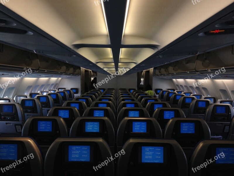 Airplane Cabin Passenger Aircraft Transportation