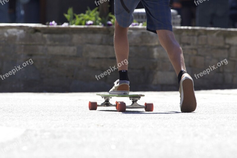 Skateboard Street Young Urban Skateboarder