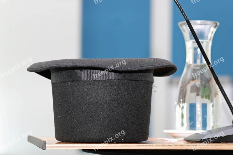 Tall Hat Hat Black Hat Water Microphone