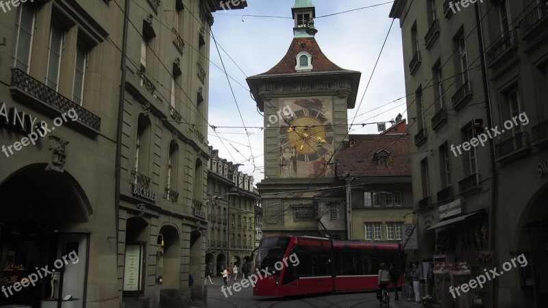 Oldtown Bern Switzerland Historical Zytglogge