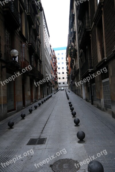 City Street Buildings Lane Bilbao