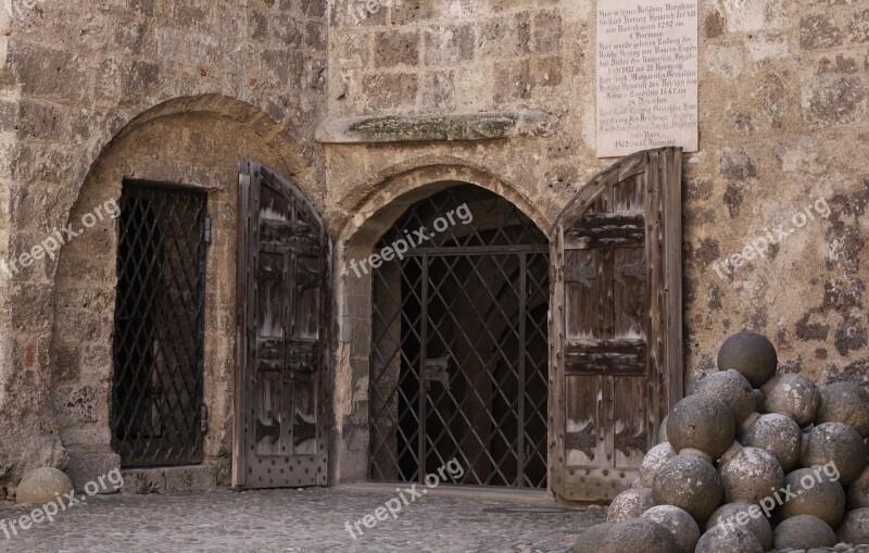 Gates Burg Kanonnenkugel Historically Free Photos