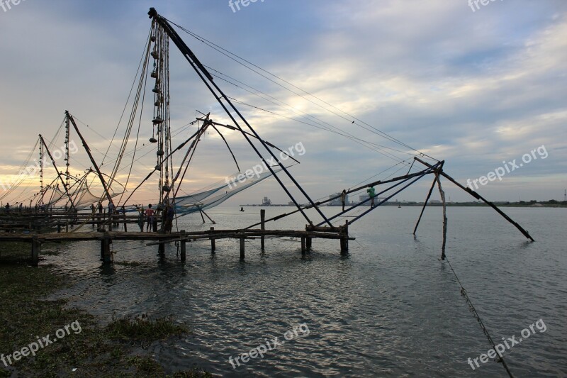 Kerala Fishing Fishnet Evening Cochin