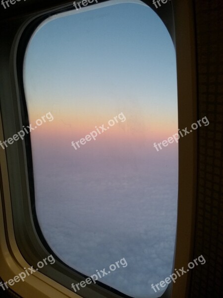 Plane Sky Porthole Window Free Photos