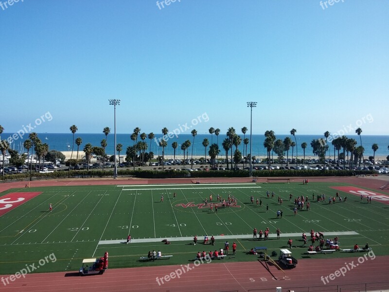 Sport American Football Field Beach Santa Barbara