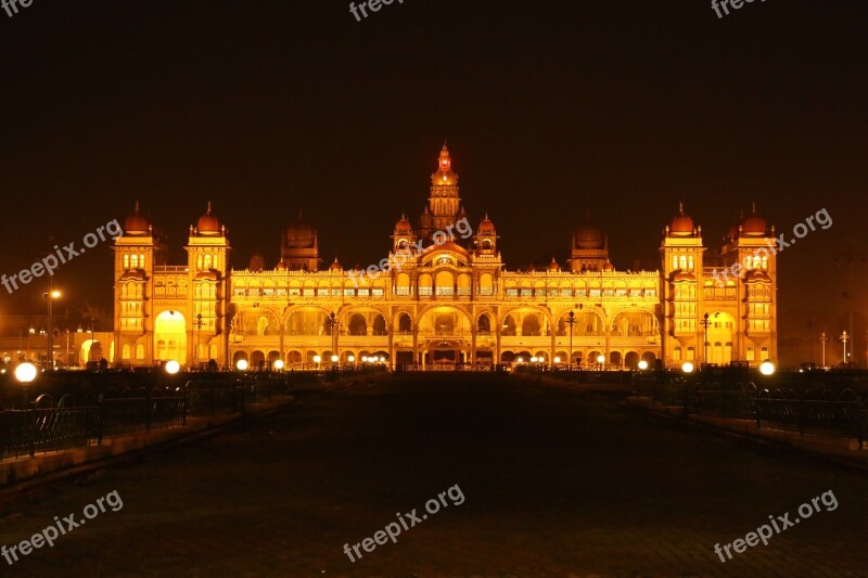 Mysore Palace At Monstre Mysore Karnataka Free Photos