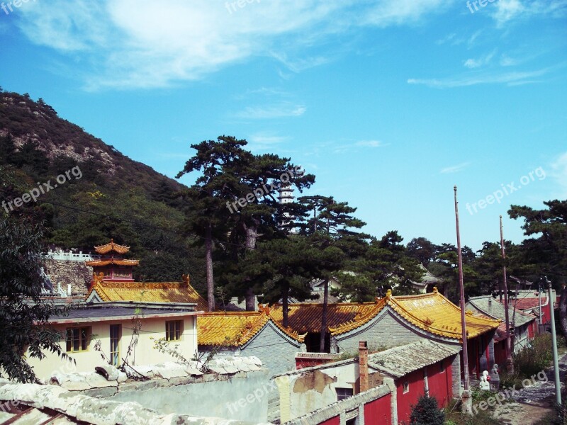 Qingliangsi Monastery The Scenery Buddhism Religion