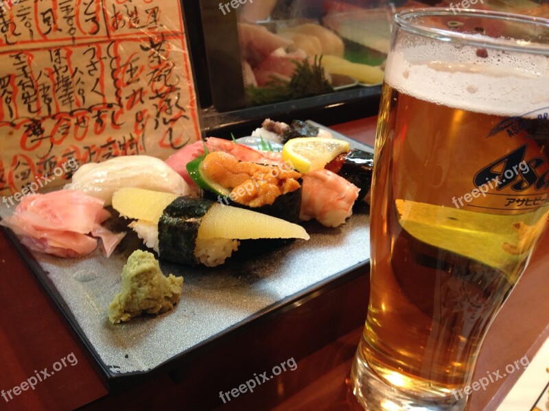 Sushi Beer Japanese Bob Fish