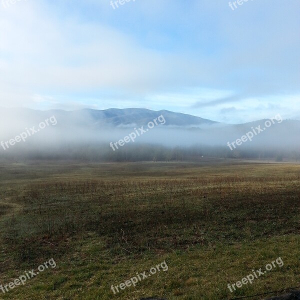 Fog Mountains Smoky Nationalpark Tennessee