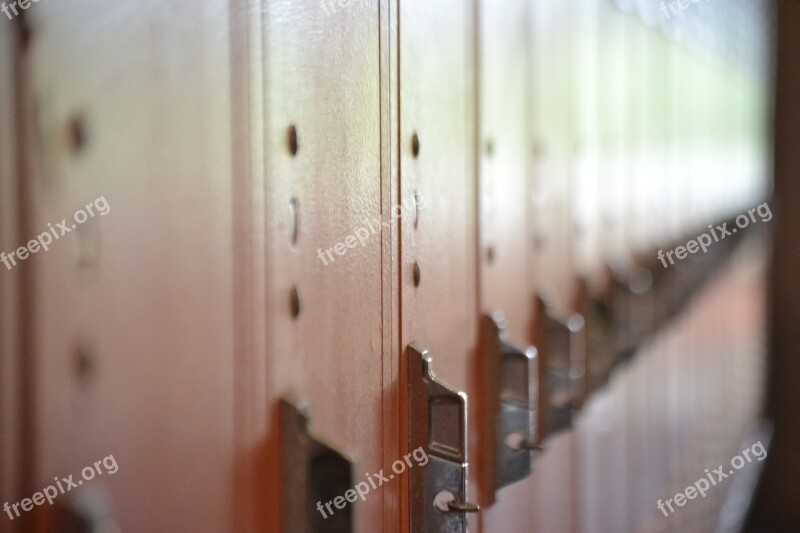 School Lockers Row Hallway Education