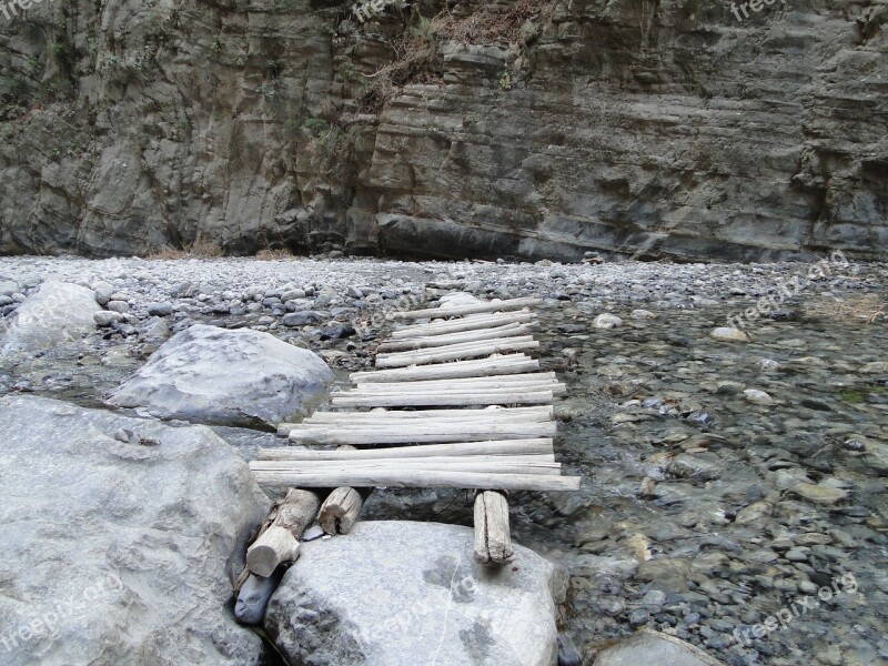 Crete Samaria Gorge Bridge Free Photos