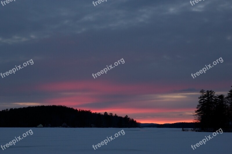 Sunset Evening Scene Tranquil Calm